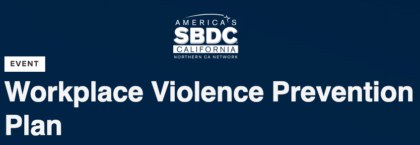 banner for the Workplace Violence Prevention Plan event